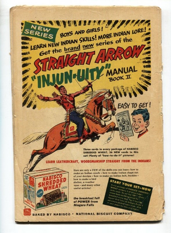 STRAIGHT ARROW COMICS #10-INDIAN FIGHT COVER-RADIO SERIES-FRED MEAGHER-G