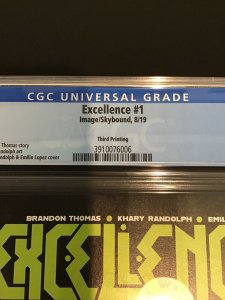 EXCELLENCE #1 CGC 9.8 WHITE PAGES 3RD PRINT - ONLY 9.8 IN CGC!!!