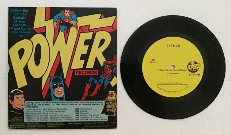 Batman: “Batman vs. the Riddler” Record, F1293, 33 1/3 RPM