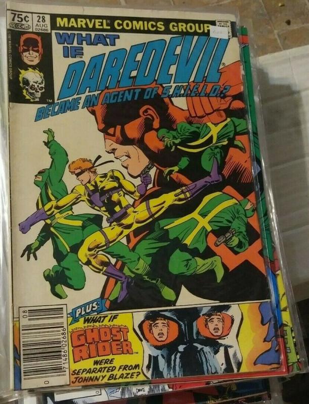 what if # 28 1981 marvel  daredevil- agent of shield frank miller +ghost rider  