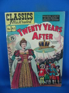 CLASSICS ILLUSTRATED 41 G TWENTY YEARS AFTER HRN 78 1947