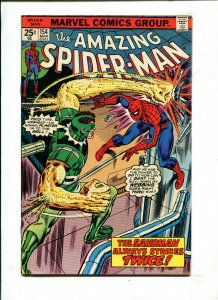 AMAZING SPIDER-MAN #154 (7.0) SANDMAN ALWAYS STRIKES TWICE! 1976!