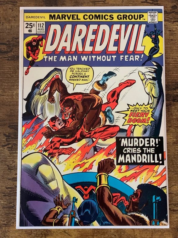 Daredevil #112 (1974). VF+. Black Spectre story. Mandrill & Nekra app.