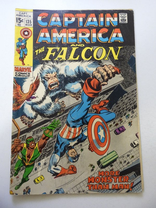 Captain America #135 (1971) VG Condition manufactured w/ one staple