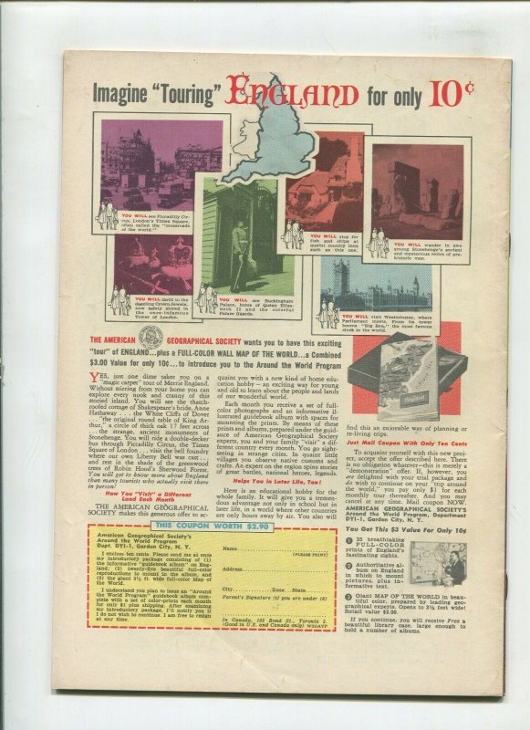 FOUR COLOR #1093 (8.0) WD TOBY TYLER!! 1960