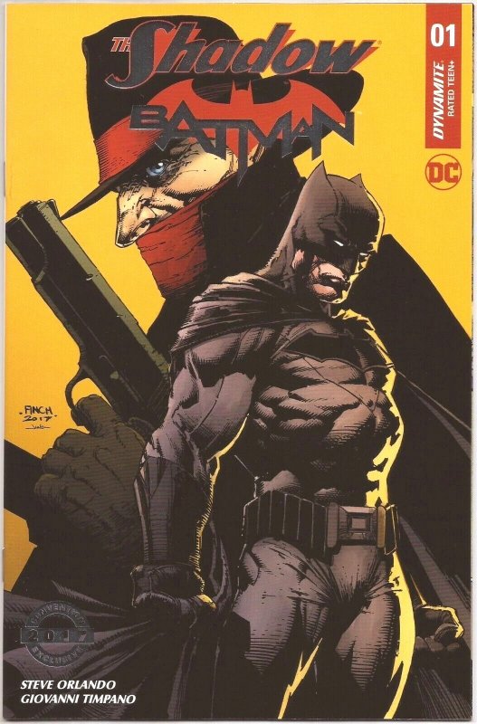 SHADOW BATMAN #1 1:100 DAVID FINCH B&W/COLOR (FOIL) VARIANT SET DYNAMITE NM.