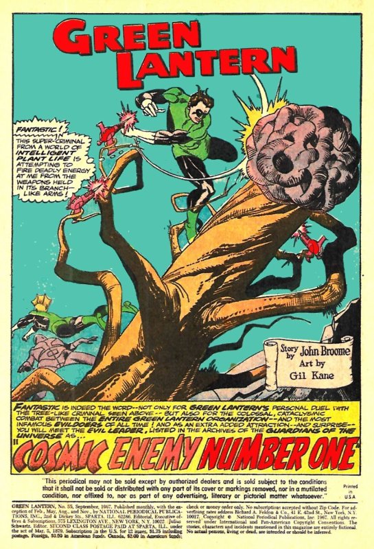 GREEN LANTERN #55 (Sept1967) 9.0 VF/NM ★ Gil Kane at the Top of His Game!!
