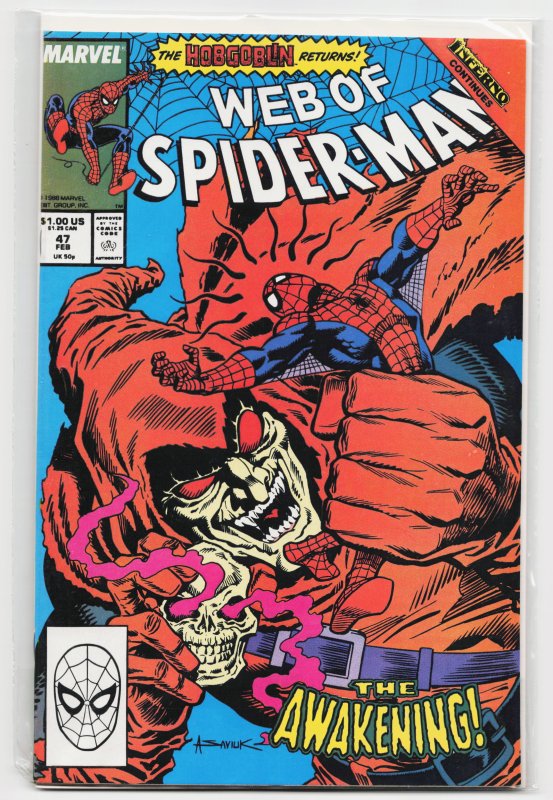 Web of Spider-Man #47 Direct Edition (1989) Spider-Man