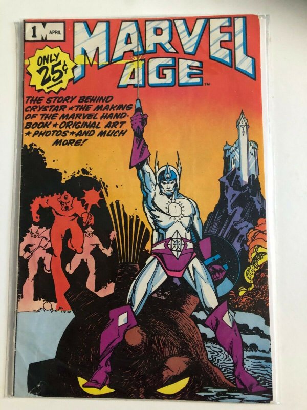 MARVEL AGE #1 1983 MARVEL / THE STORY OF CRYSTAR / MID GRADE / NEVER READ