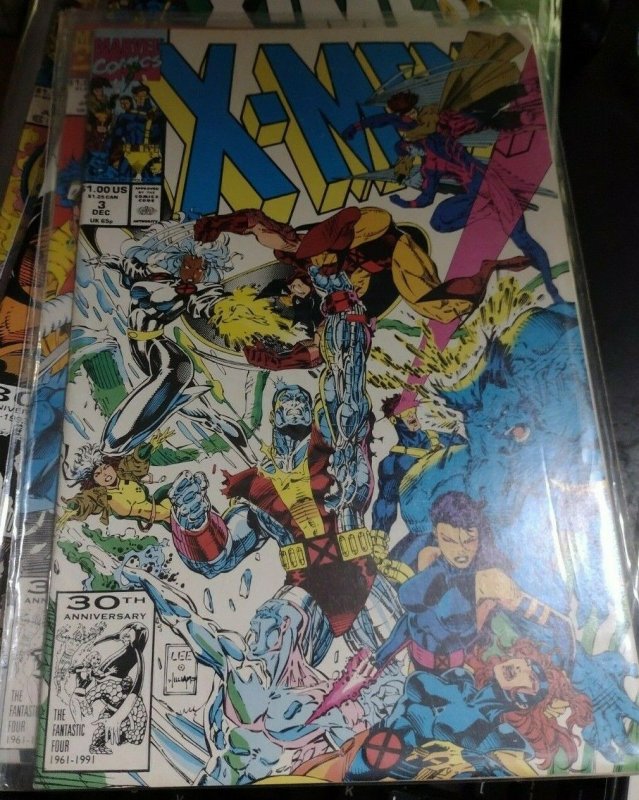 X MEN # 3 1991 marvel  DISNEY Jim  lee    MAGNETO CORTEZ ASTEROID M   FALLOUT