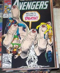 Avengers # 354 1992, Marvel  grim reaper vision  black knight thor sersi eternal 