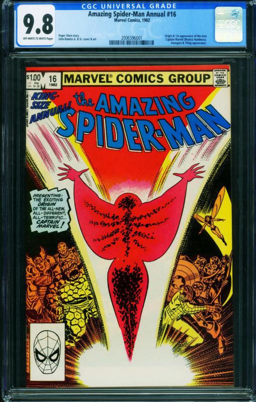 AMAZING SPIDER-MAN ANNUAL #16 CGC 9.8 1st Monica Rambeau 2006596001