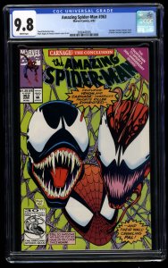 Amazing Spider-Man #363 CGC NM/M 9.8 White Pages 3rd Carnage!