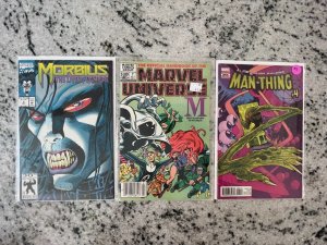 3 Marvel Comics Man-Thing 4 + Marvel Universe 7 + Morbius Vampire 2 NM 52 J807