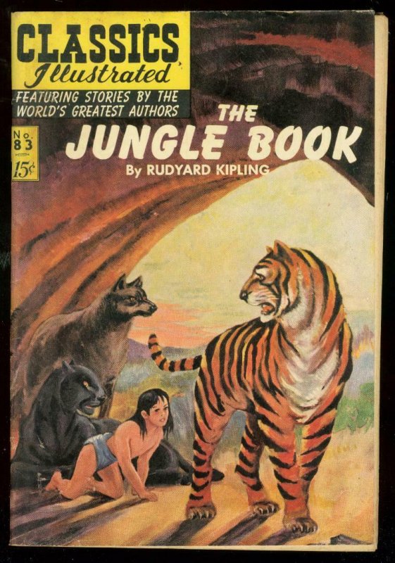 Classics Illustrated #83 HRN 85 1951- Jungle Book Kipling 1st edition VG