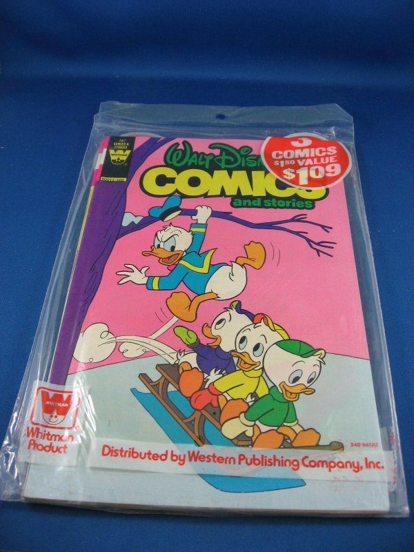 WALT DISNEY COMICS AND STORIES SEALED PREPACK WHITMAN 487-489