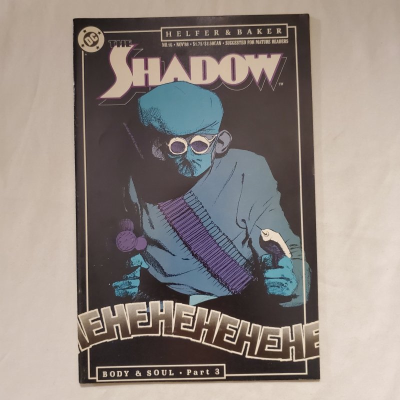 Shadow 16 Very Fine+ Cover by Kyle Baker