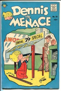 DENNIS THE MENACE #33-HANK KETCHUM ART-WACKY COVER-1958-vg