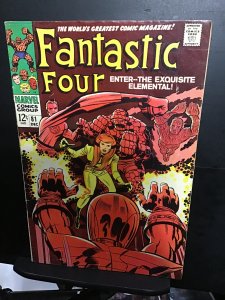 Fantastic Four #81 (1968) Mid high grade Cystal Inhumans Kirby! FN/VF Wow!