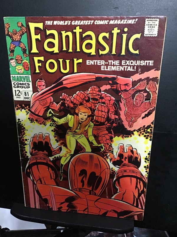 Fantastic Four #81 (1968) Mid high grade Cystal Inhumans Kirby! FN/VF Wow!