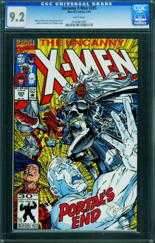 X-MEN #285-WHITE PAGES-CGC 9.2 0143461007