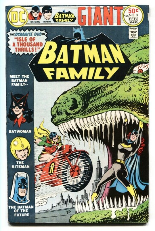 BATMAN FAMILY #3 1976-DINOSAUR- MOTORCYCLE-BATWOMAN  VG