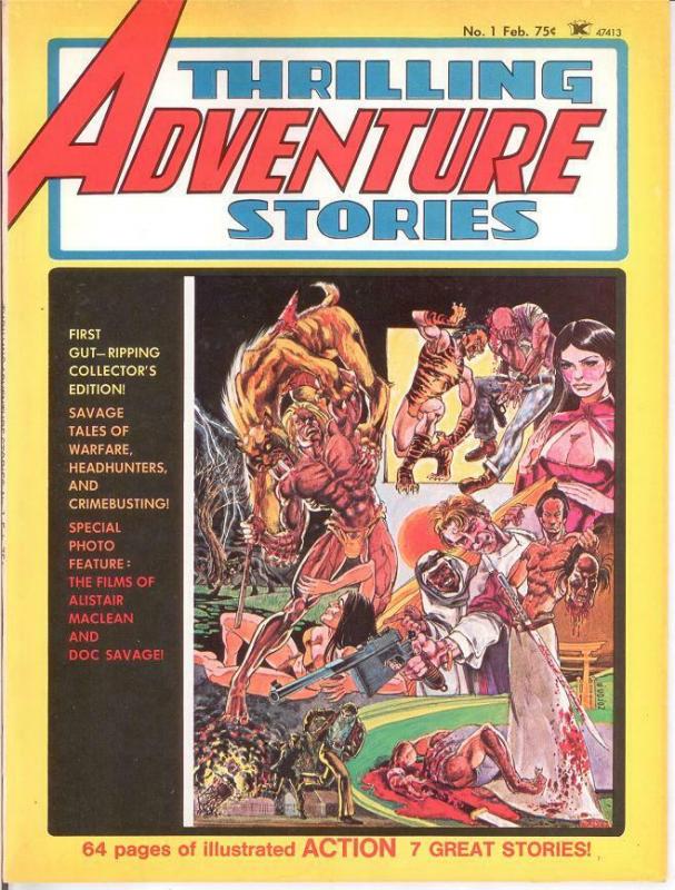 THRILLING ADVENTURE STORIES (1975) 1 F-VF Feb. 1975