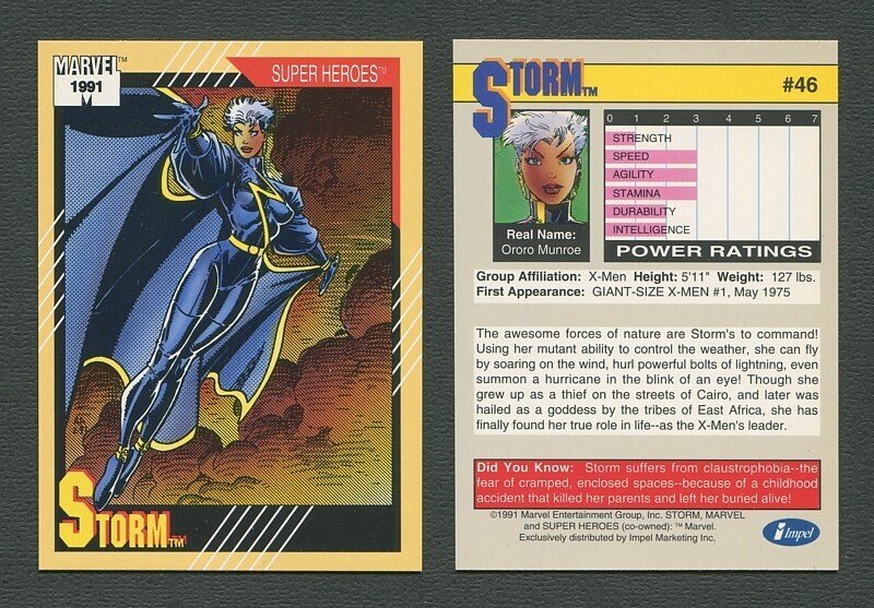 1991 Marvel Comics II  Card  #46 ( Storm )  NM-MT+