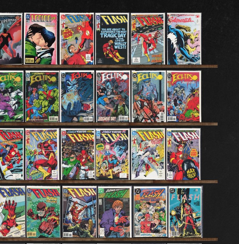 Huge Lot 150+ Comics with The Flash, Elementals, Eclipso, Doom 2099 & More!