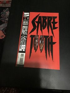 Sabretooth #1 (1993) Die-Cut cover! Mark Texiera art! NM- Wow!