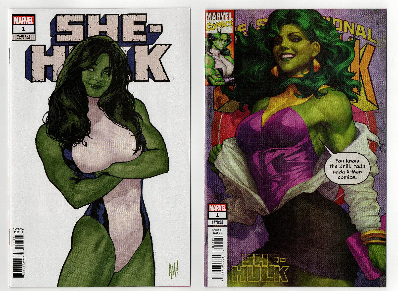 She Hulk Adam Hughes Artgerm Variants Resurrection Of Jack Of Hearts Comic Books