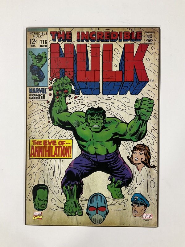 Incredible Hulk 116 wood wall art sign print 2015 plaque 13x19 Marvel