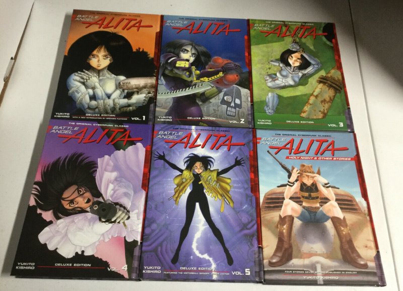 Battle Angel Alita Deluxe Edition Volume 1-5 Holy Night And Other Stories TPB HC