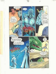 JSA #25 p.11 Color Guide Art - Onimar Synn tortures Tarak - 2001 by John Kalisz