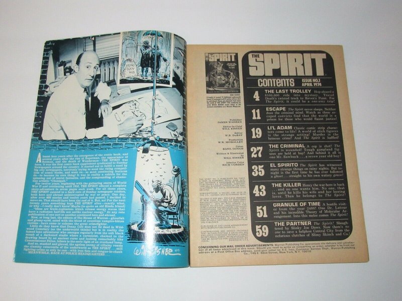 The Spirit #1 April 1974 Warren Magazine FN/VF