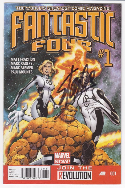 Fantastic Four #1 (7.5/8.0) - Signed by Stan Lee - With COA - 2013