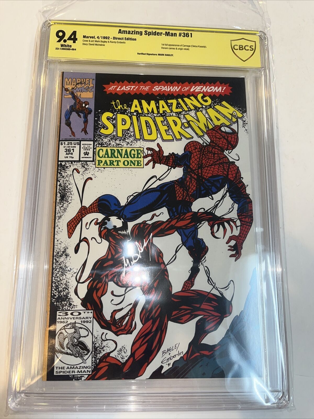 Amazing Spider-Man #361 & #362 CGC 9.8 SS Mark Bagley Venom Custom