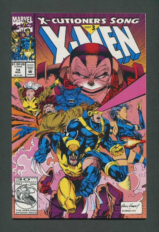 X-Men #14  /  9.2 NM- 9.4 NM  /  with Promo Card /  November 1992