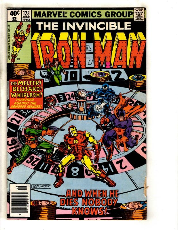 Lot Of 4 Iron Man Marvel Comic Books # 109 123 126 129 Hulk Thor Iron Man RJ3