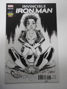 Invincible Iron Man #2 Midtown Comics Exclusive J. Scott Campbell B&W Variant