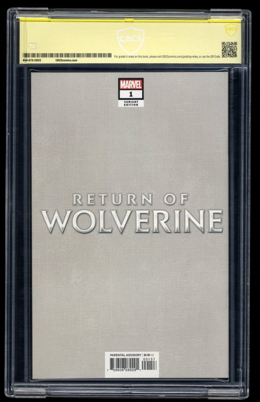 Return of Wolverine #1 CBCS NM- 9.2 Signed SS Adi Granov & Charles Soule