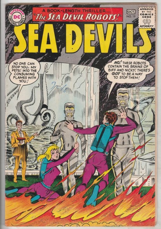 Sea Devils #19 (Oct-64) FN/VF Mid-High-Grade Sea Devils (Dane Dorrence, Biff ...