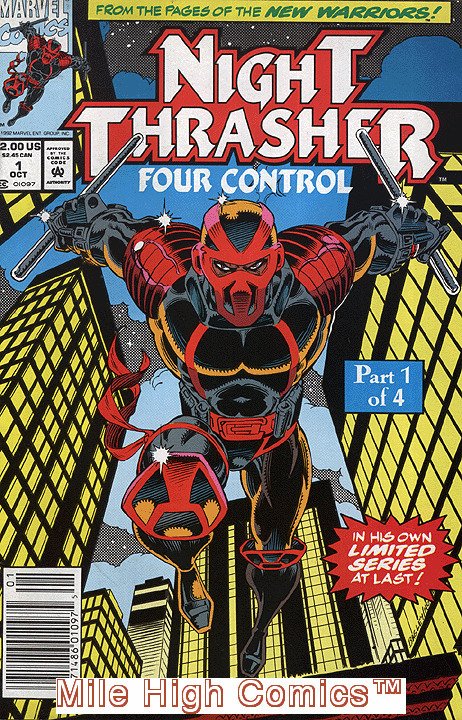 NIGHT THRASHER: FOUR CONTROL (1992 Series) #1 NEWSSTAND Very Fine Comics Book