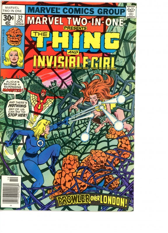 Marvel Two-In-One 32 VG/F   Invisible Girl, Spider-Woman!