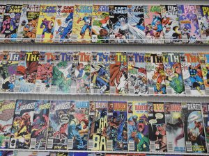 Huge Lot 190+ Comics W/ Captain America, Daredevil, Thor, FF+ Avg VG+ Condition!