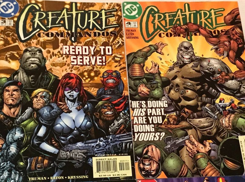 CREATURE COMMANDOS#1-8 NM LOT 2000  DC COMICS 