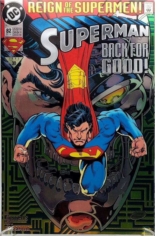 Superman #82 Reign of the Superman (DC Comics, 1993) Glossy Cover NM/Mint