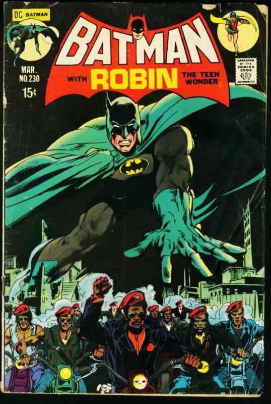 BATMAN #230-1971-MOTORCYCLE GANG COVER G