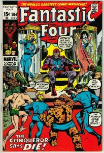 Fantastic Four #104 (1962) - 7.5 VF- *Magneto/Sub Mariner*