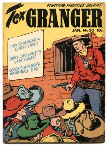 Tex Granger #20 1949- Davy Crockett- Western VG/F